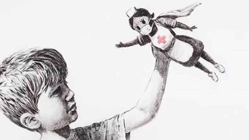 Bansky: battuta all’asta record per “Game Changer”, l’opera sulla pandemia