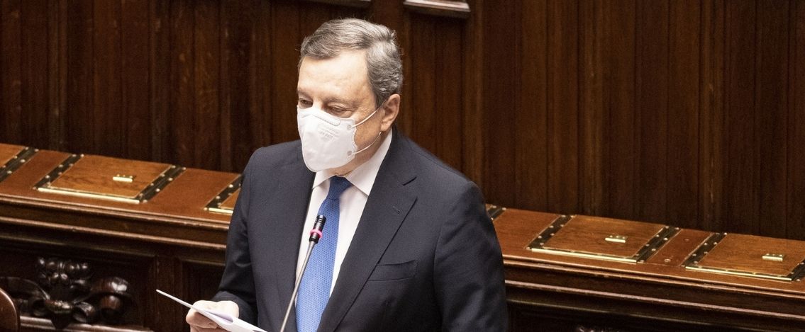 Mario Draghi riferisce al Parlamento sullo scontro bellico tra Russia e Ucraina