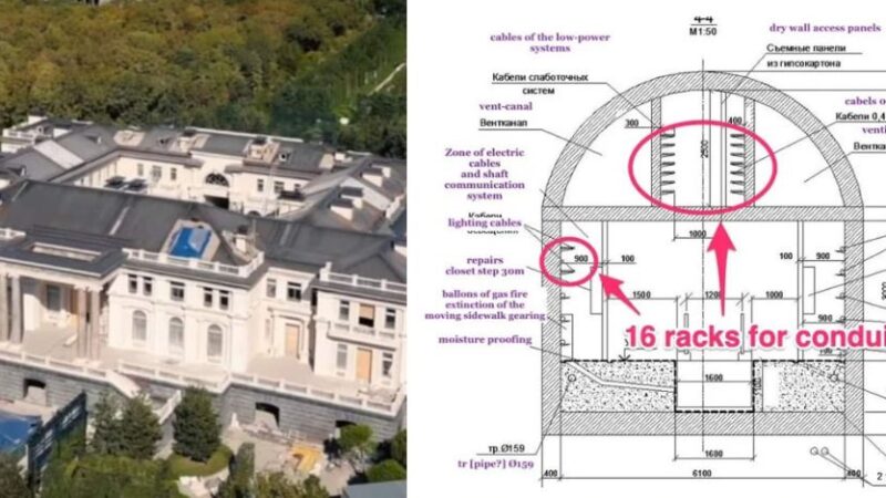 Svelati i progetti di due bunker di una nota residenza di Putin